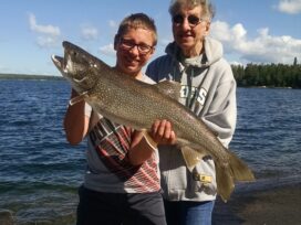 Hoff family with a Lake Trout